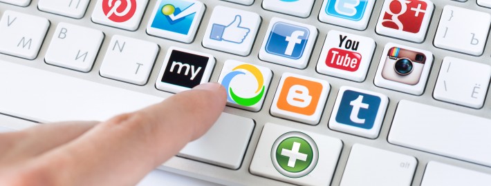 Social media communication concept